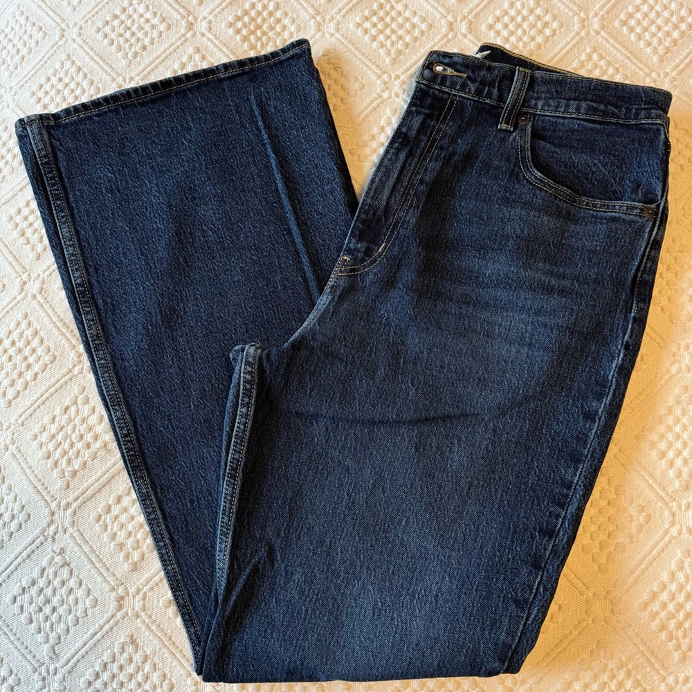 Premium Levi’s Levis 70s High Flare dark blue jeans, size 32 - Picture 4 of 11